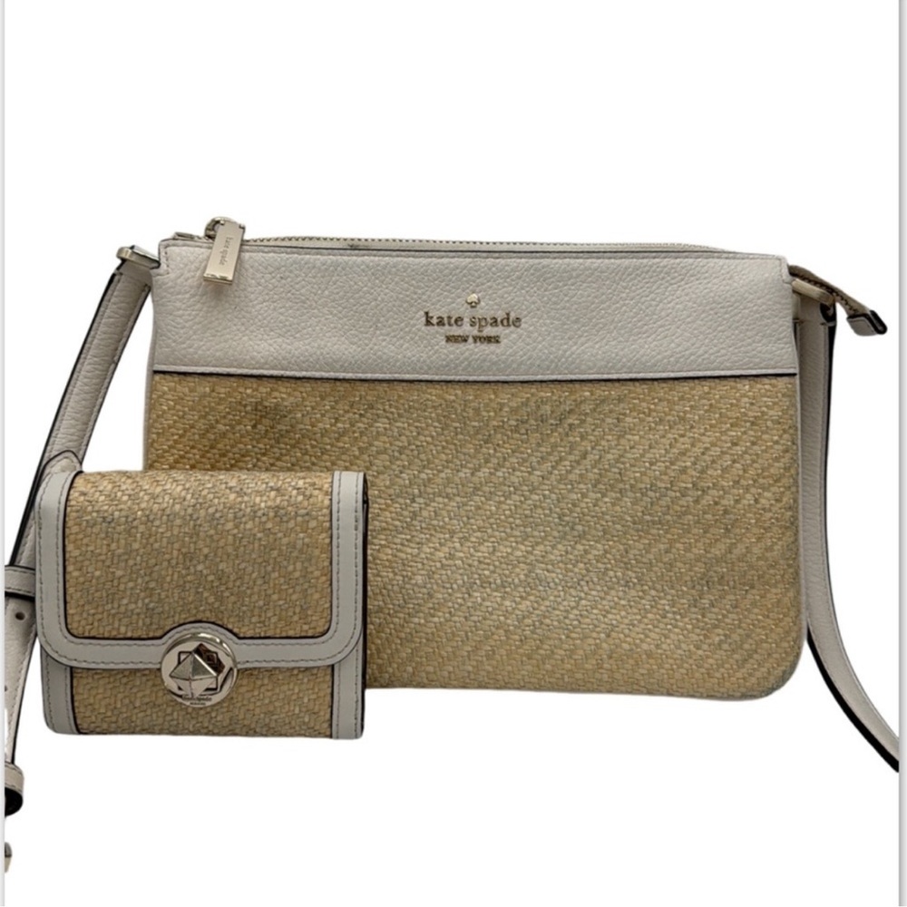 Kate Spade Tan and Cream Crossbody Bag Set